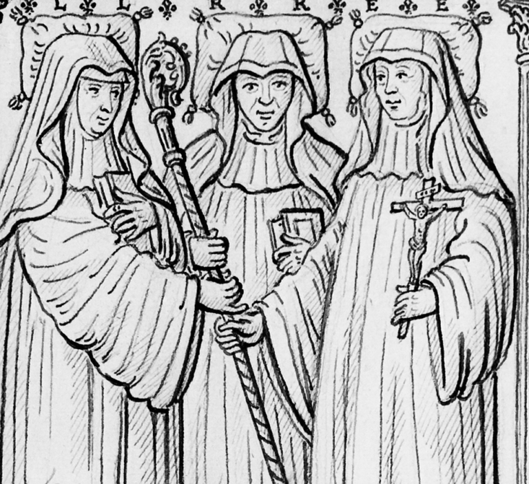 Grabdarstellung Fontevraud mit drei Äbtissinnen