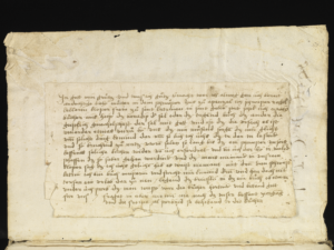 Quelle, Brief der Regula Keller aus dem St. Katharinen Kloster in St. Gallen